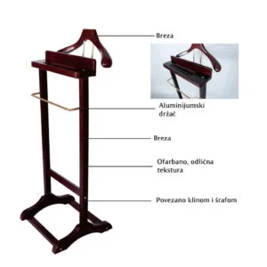 Stalak za odecu drveni